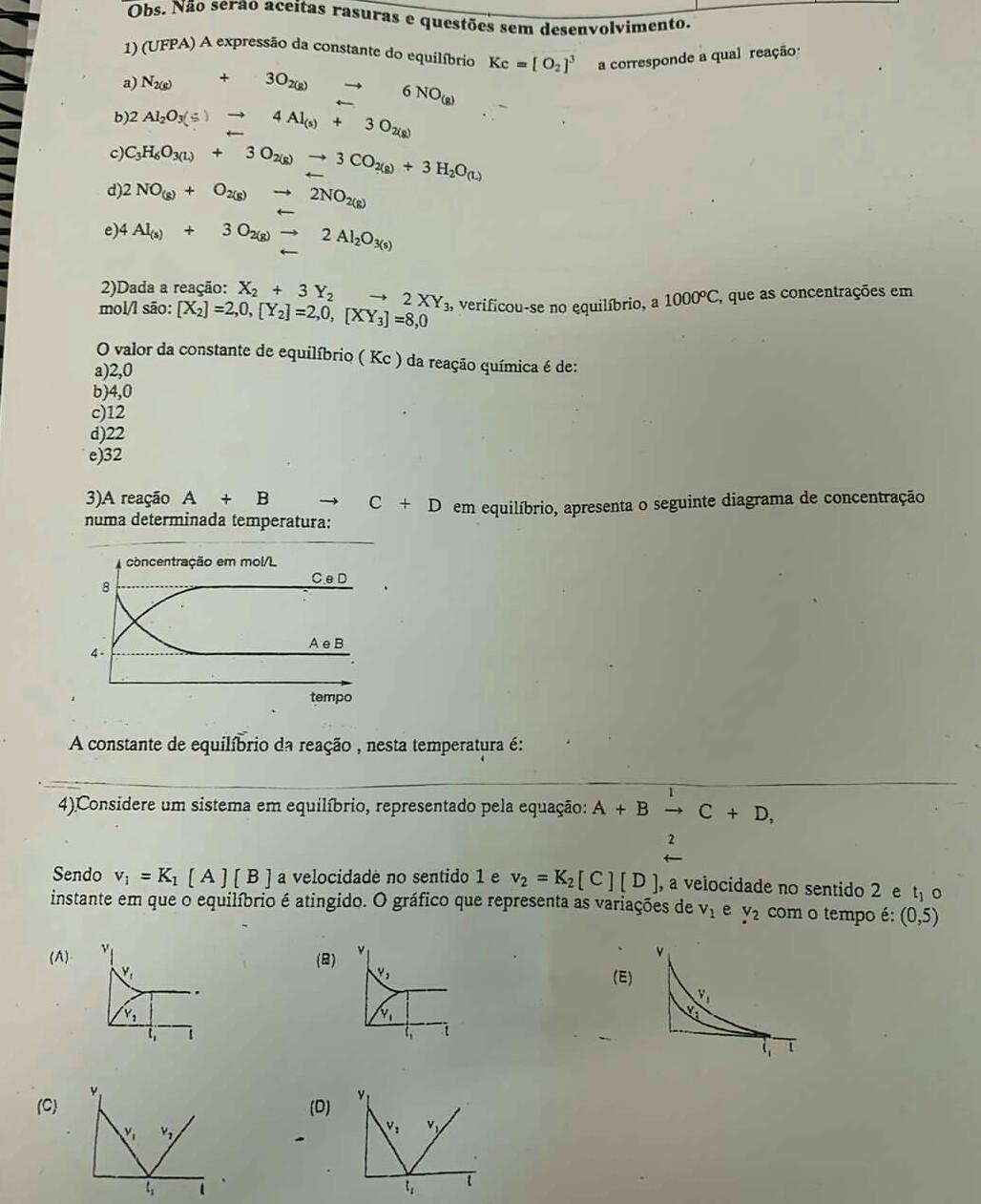 Boa Noite Vcs podem me ajudar no Trabalho de Química.