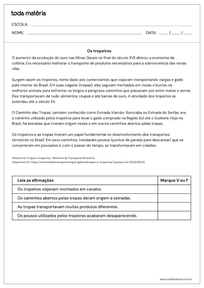 Atividades de história 4 ano do Fundamental para desenvolver habilidade EF04HI07 - folha 5
