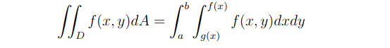 exemplo usado no tutorial de integrais duplas para integrais da região tipo 1.